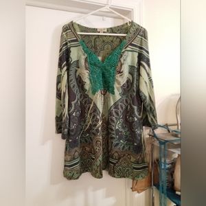 GUC One World live & let live  boho blouse.